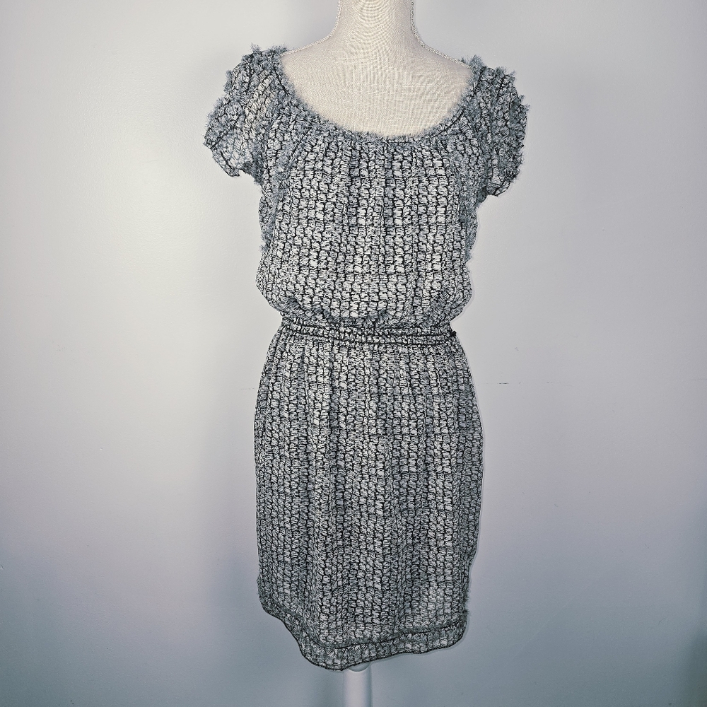 Max Studio Textured Black and White Dress Womens Size Medium